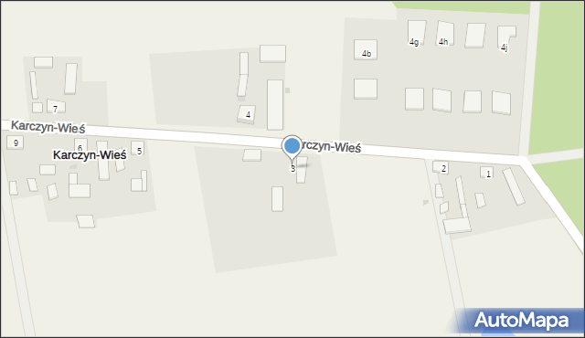 Karczyn-Wieś, Karczyn-Wieś, 3, mapa Karczyn-Wieś