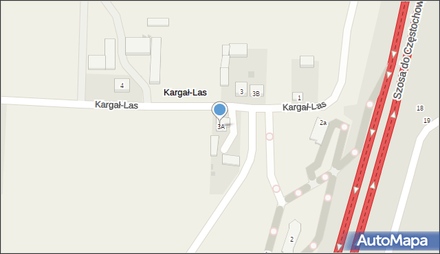 Kargał-Las, Kargał-Las, 3A, mapa Kargał-Las