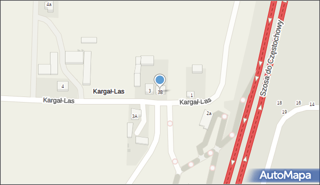 Kargał-Las, Kargał-Las, 3B, mapa Kargał-Las