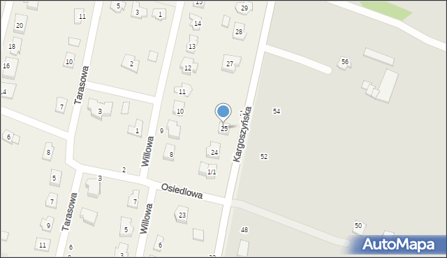 Kargoszyn, Kargoszyńska, 25, mapa Kargoszyn