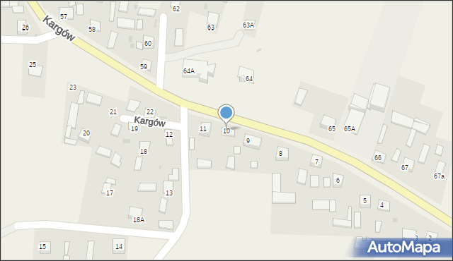 Kargów, Kargów, 10, mapa Kargów