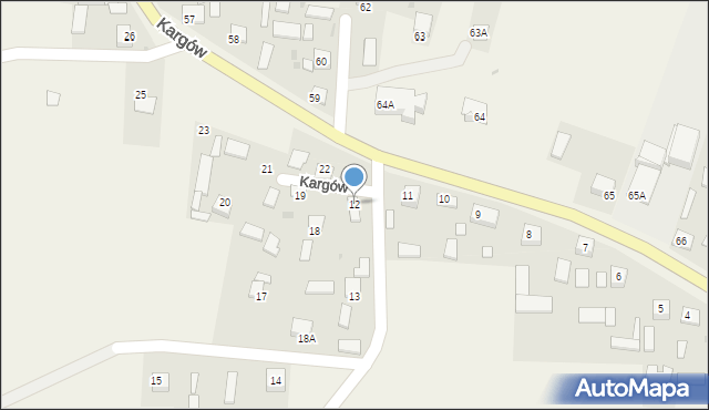 Kargów, Kargów, 12, mapa Kargów