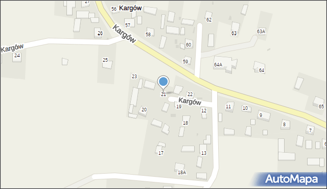 Kargów, Kargów, 21, mapa Kargów
