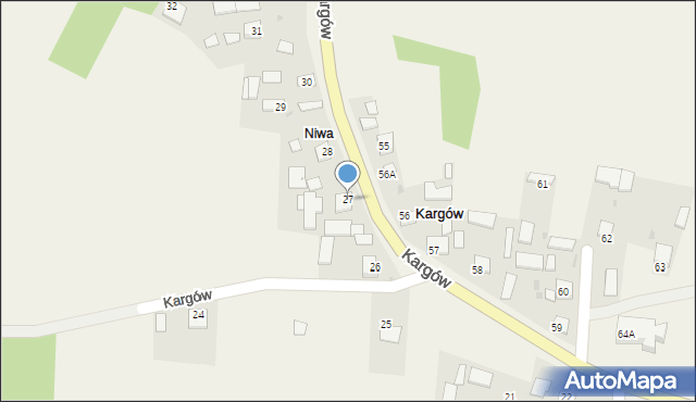 Kargów, Kargów, 27, mapa Kargów