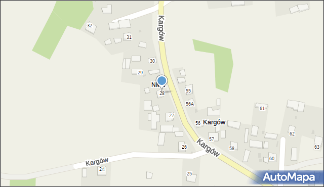 Kargów, Kargów, 28, mapa Kargów