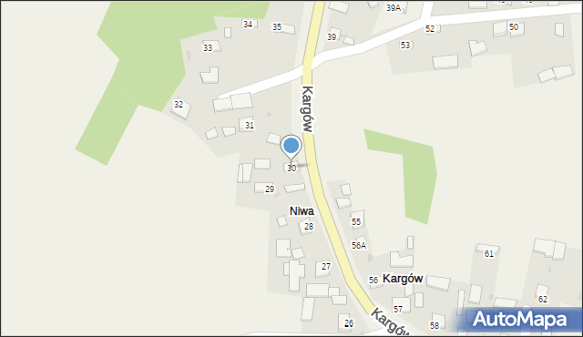 Kargów, Kargów, 30, mapa Kargów