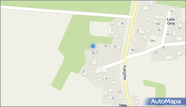 Kargów, Kargów, 33, mapa Kargów