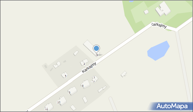 Karkajmy, Karkajmy, 3a, mapa Karkajmy