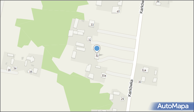 Karkówka, Karkówka, 31, mapa Karkówka