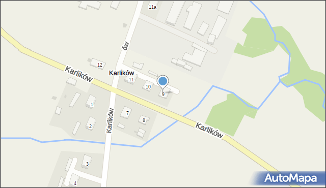 Karlików, Karlików, 9, mapa Karlików