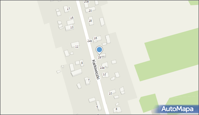 Karłowice, Karłowiczki, 14, mapa Karłowice