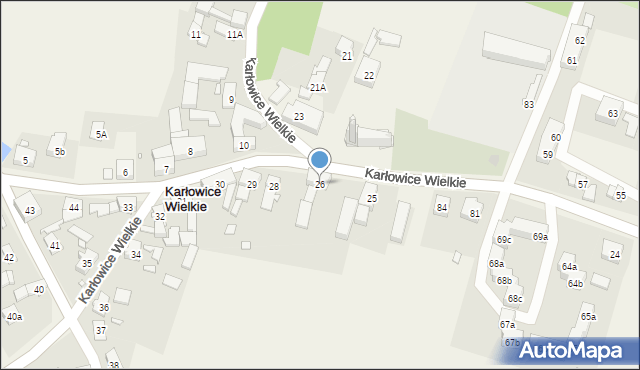 Karłowice Wielkie, Karłowice Wielkie, 26, mapa Karłowice Wielkie