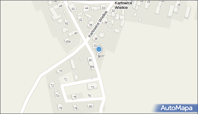 Karłowice Wielkie, Karłowice Wielkie, 38, mapa Karłowice Wielkie