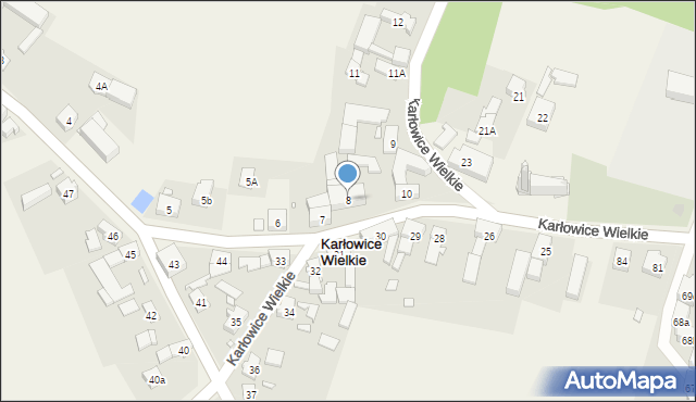 Karłowice Wielkie, Karłowice Wielkie, 8, mapa Karłowice Wielkie