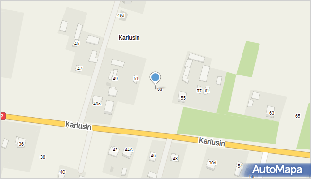 Karlusin, Karlusin, 53a, mapa Karlusin