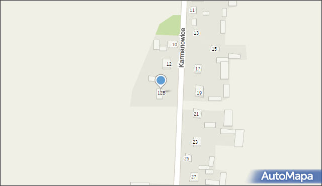Karmanowice, Karmanowice, 12B, mapa Karmanowice