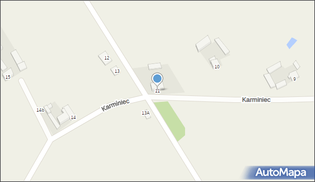 Karminiec, Karminiec, 11, mapa Karminiec