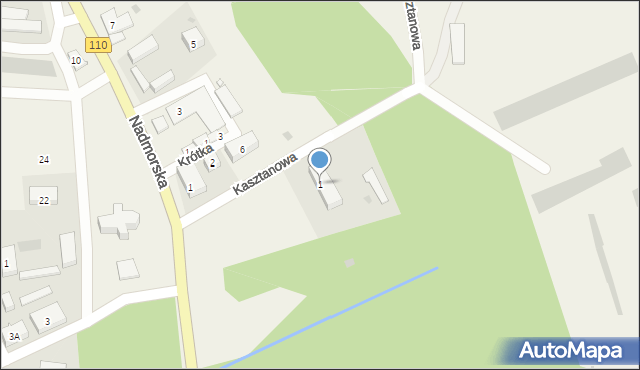 Karnice, Kasztanowa, 1, mapa Karnice