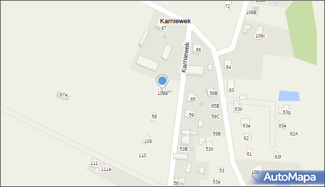 Karniewek, Karniewek, 109a, mapa Karniewek
