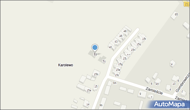 Karolewo, Karolewo, 53, mapa Karolewo