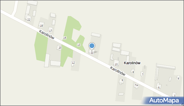Karolinów, Karolinów, 11, mapa Karolinów