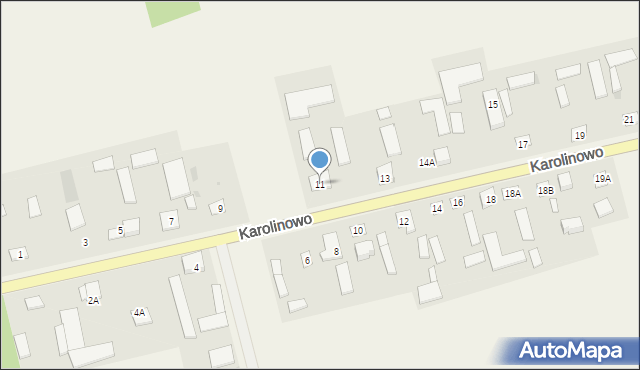 Karolinowo, Karolinowo, 11, mapa Karolinowo