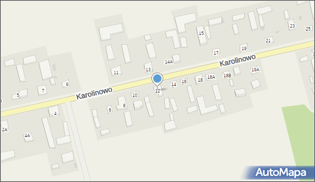 Karolinowo, Karolinowo, 12, mapa Karolinowo