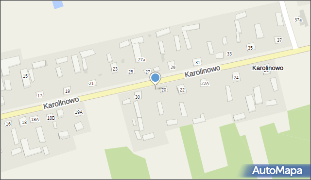 Karolinowo, Karolinowo, 20a, mapa Karolinowo