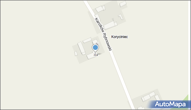 Karolków Rybnowski, Karolków Rybnowski, 31a, mapa Karolków Rybnowski