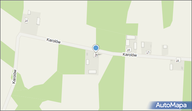 Karolów, Karolów, 15, mapa Karolów