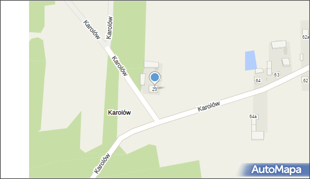 Karolów, Karolów, 23, mapa Karolów