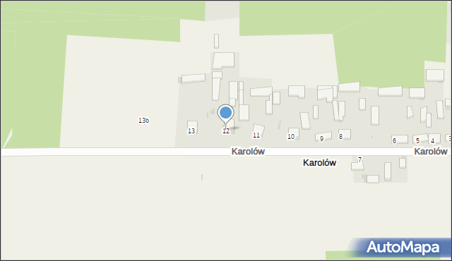 Karolów, Karolów, 12, mapa Karolów