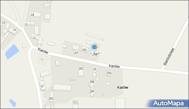 Karów, Karów, 25B, mapa Karów