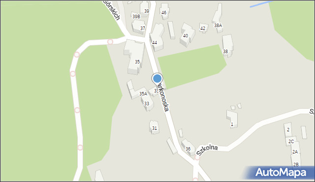 Karpacz, Karkonoska, 33A, mapa Karpacz