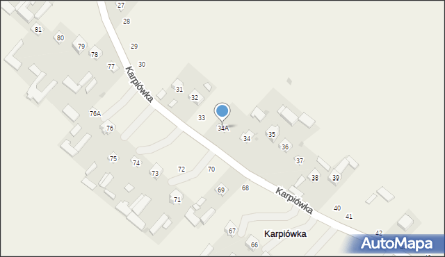 Karpiówka, Karpiówka, 34A, mapa Karpiówka