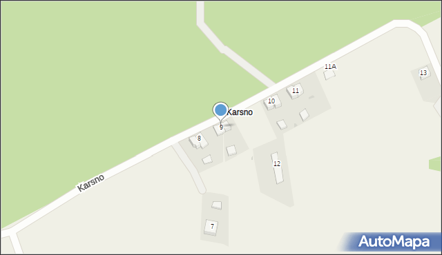 Karsno, Karsno, 9, mapa Karsno