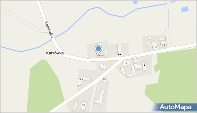 Karsówka, Karsówka, 10, mapa Karsówka