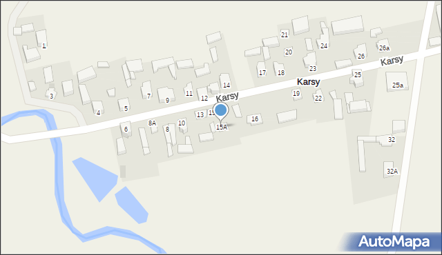 Karsy, Karsy, 15A, mapa Karsy