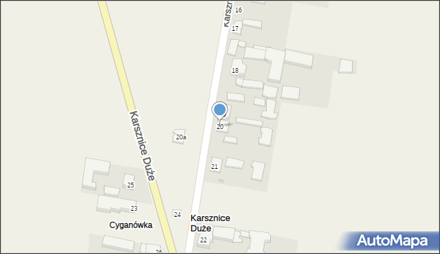 Karsznice Duże, Karsznice Duże, 20, mapa Karsznice Duże