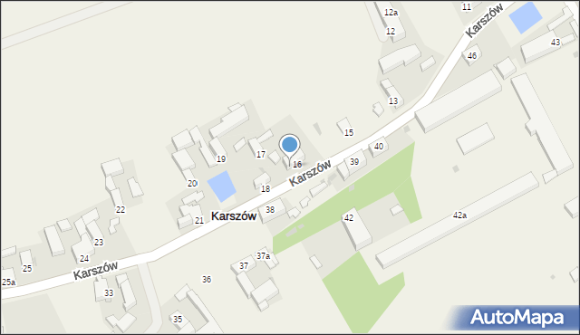 Karszów, Karszów, 16a, mapa Karszów