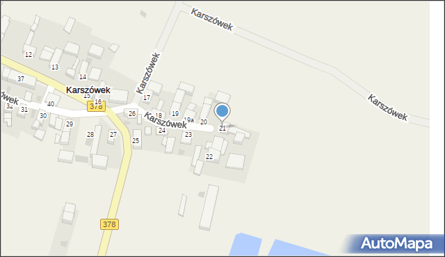 Karszówek, Karszówek, 21, mapa Karszówek