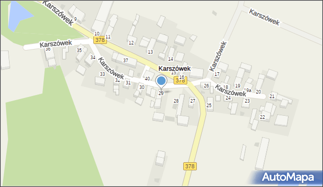 Karszówek, Karszówek, 29, mapa Karszówek