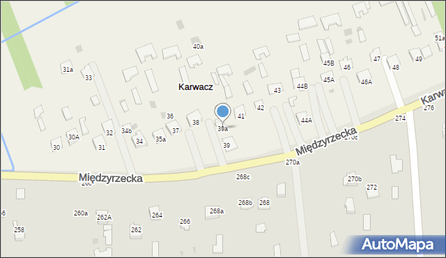 Karwacz, Karwacz, 39a, mapa Karwacz