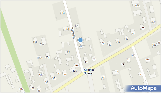 Karwacz, Karwacz, 63, mapa Karwacz