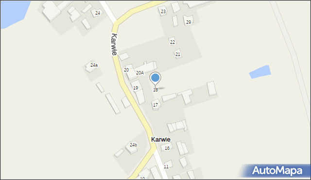 Karwie, Karwie, 18, mapa Karwie