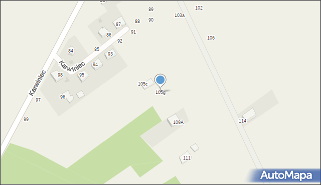 Karwiniec, Karwiniec, 105g, mapa Karwiniec