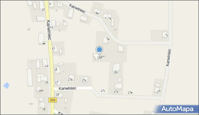 Karwiniec, Karwiniec, 13a, mapa Karwiniec