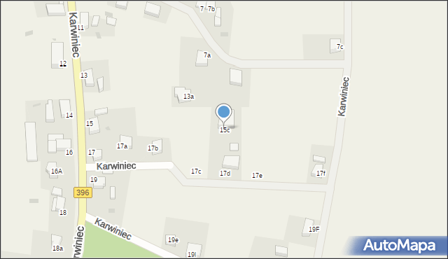 Karwiniec, Karwiniec, 15c, mapa Karwiniec