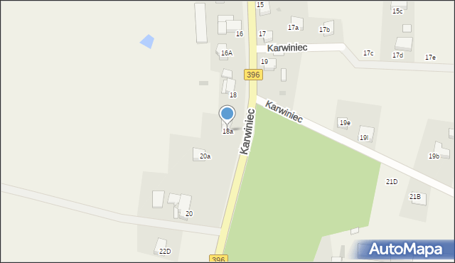 Karwiniec, Karwiniec, 18a, mapa Karwiniec