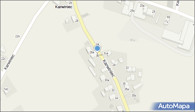 Karwiniec, Karwiniec, 30, mapa Karwiniec